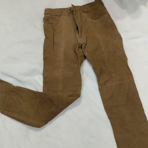 renatta Pants & Jumpsuits Vintage Raw Hem Leather Pants Poshmark